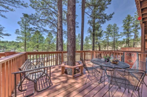 Forested Ruidoso Condo with Deck and Fireplace!